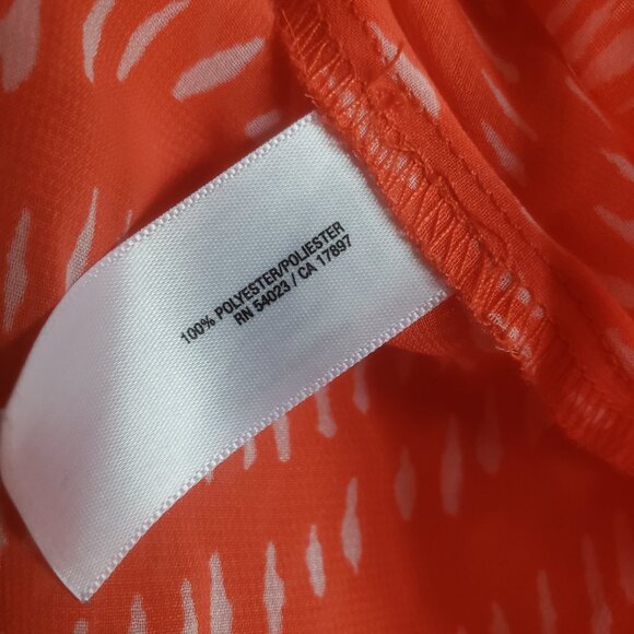 3/$20 Old Navy coral white women's tank top, lightweight sheer chiffon size S - Picture 8 of 11